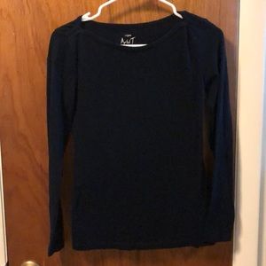 Long-sleeve very dark navy JCrew tee